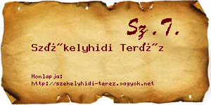 Székelyhidi Teréz névjegykártya
