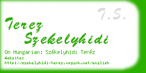 terez szekelyhidi business card